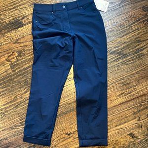 Lulu Lemon City Sleek 5 pocket ankle pant with cuff blue